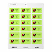Schoollabels ( lieveheersbeestje ) etiket (Full Sheet)