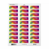 Schoollabels met vlinder etiket (Full Sheet)