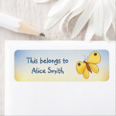 Schoollabels met vlinder etiket (Insitu)