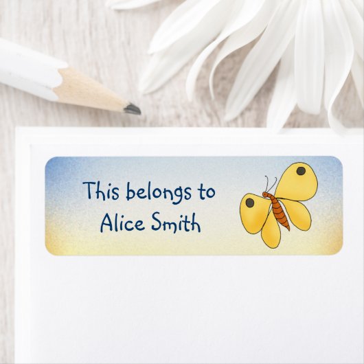 Schoollabels met vlinder etiket (Insitu)