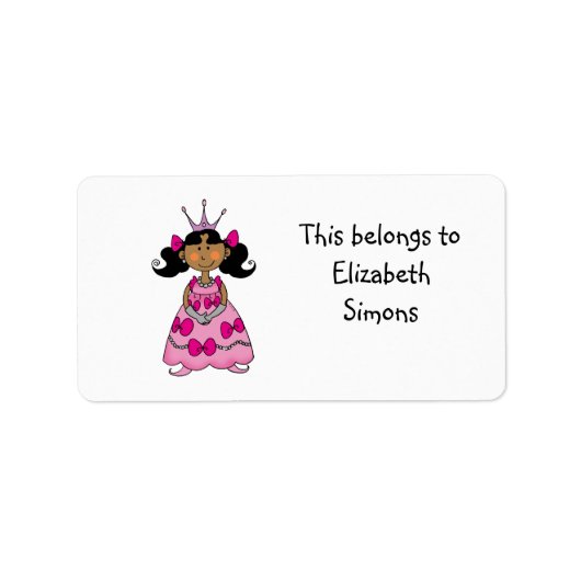Schoollabels (prinses) etiket (Voorkant)