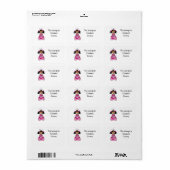 Schoollabels (prinses) etiket (Full Sheet)