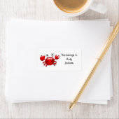 Schoollabels ( rode krab ) etiket (Insitu)