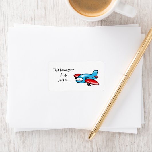 Schoollabels ( vliegtuig ) etiket (Insitu)