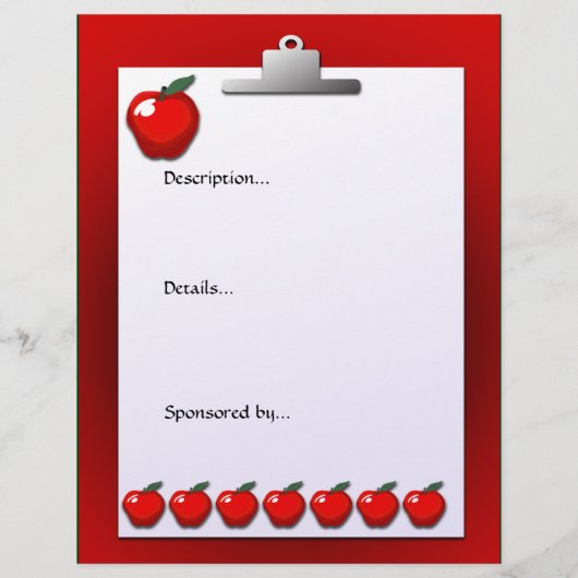 schoolleraar Apple Event Flyer (Achterkant)