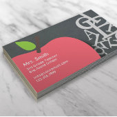 Schoolleraar Apple & Letters Chalkboard Visitekaartje