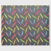 Schoolleraar Chalkboard Crayons Education Cadeaupapier (Vlak)