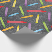 Schoolleraar Chalkboard Crayons Education Cadeaupapier (Hoek)