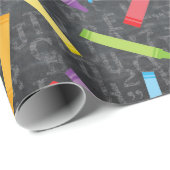 Schoolleraar Chalkboard Crayons Education Cadeaupapier (Rol Hoek)