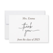 Schoolleraar Dank je Kaart met cadeautjes