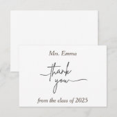 Schoolleraar Dank je Kaart met cadeautjes (Voorkant / Achterkant)