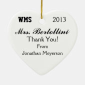 Schoolleraar - Dank u - SRF Keramisch Ornament (Achterkant)