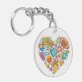 Schoolleraar Gepersonaliseerd Sleutelhanger - zie  (Voorkant Links)