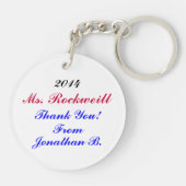 Schoolleraar Gepersonaliseerd Sleutelhanger - zie  (Achterkant)