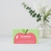 Schoolleraar Kinderopvang Apple Visitekaartje (Staand voorkant)