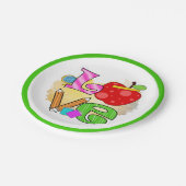 Schoolleraar liefdesonderwijs leraar leerlingenkin papieren bordje (Gekanteld)