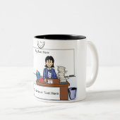 Schoolleraar, middelbare school - Vrouw Tweekleurige Koffiemok (Voorkant rechts)