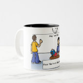 Schoolleraar, middelbare school - Vrouw Tweekleurige Koffiemok (Voorkant links)