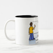 Schoolleraar, middelbare school - Vrouw Tweekleurige Koffiemok (Links)