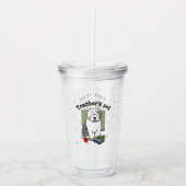 Schoolleraar Oude Engelse schapenhond (grijs 1) Acryl Drinkbeker (Voorkant)