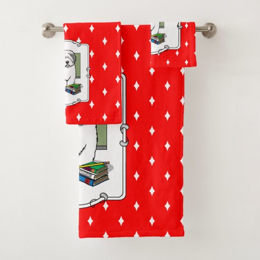 Schoolleraar Oude Engelse schapenhond (grijs 1) Bad Handdoek (Insitu)