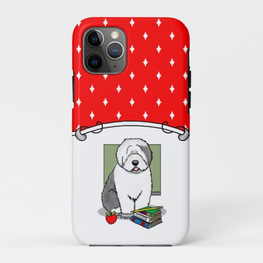 Schoolleraar Oude Engelse schapenhond (grijs 1) Case-Mate iPhone Case (Achterkant)