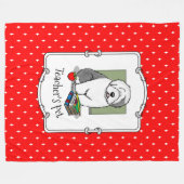Schoolleraar Oude Engelse schapenhond (grijs 1) Fleece Deken (Voorkant (Horizontaal))