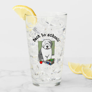 Schoolleraar Oude Engelse schapenhond (grijs 1) Glas