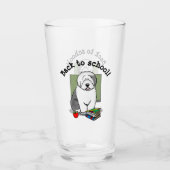 Schoolleraar Oude Engelse schapenhond (grijs 1) Glas (Voorkant)