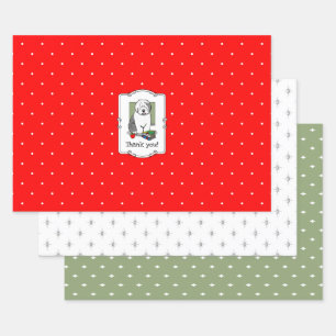 Schoolleraar Oude Engelse schapenhond (grijs 1) Inpakpapier Vel