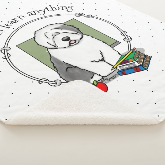 Schoolleraar Oude Engelse schapenhond (grijs 1) Sherpa Deken (3/4)