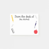 Schoolleraar Pencil Apple Paperclip Post-it® Notes (Voorkant)