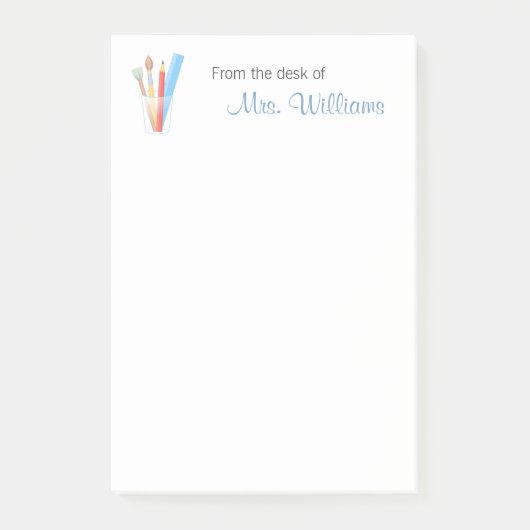 Schoolleraar penseel post-it® notes (Voorkant)