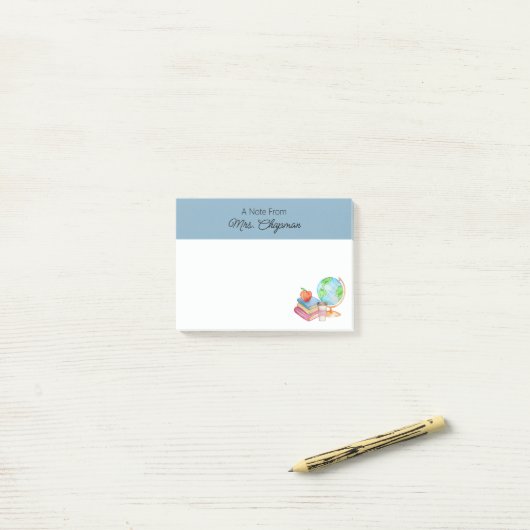 Schoolleraar Post-it Notes (Op bureau)