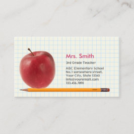 Schoolleraar Professioneel Potlood & Apple Visitekaartje