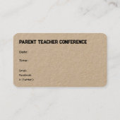 Schoolleraar PTA Visitekaartje (Achterkant)