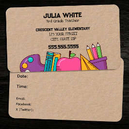 Schoolleraar PTA Visitekaartje