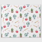 Schoolleraar schattig felle inpakpapier (Vlak)