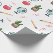 Schoolleraar schattig felle inpakpapier (Hoek)