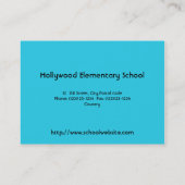 schoolleraar, vis, water visitekaartje (Achterkant)