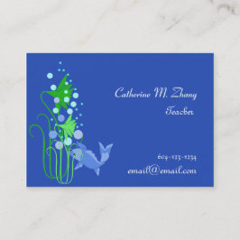 schoolleraar, vis, water visitekaartje