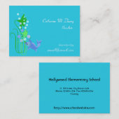 schoolleraar, vis, water visitekaartje (Voorkant / Achterkant)