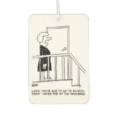 Schoolleraar wil niet naar school gaan luchtverfrisser (Voorkant)