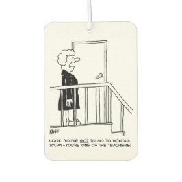 Schoolleraar wil niet naar school gaan luchtverfrisser