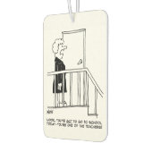 Schoolleraar wil niet naar school gaan luchtverfrisser (Links)