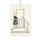 Schoolleraar wil niet naar school gaan luchtverfrisser (Achterkant)