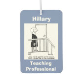 Schoolleraar wil niet naar school gaan luchtverfrisser (Voorkant)