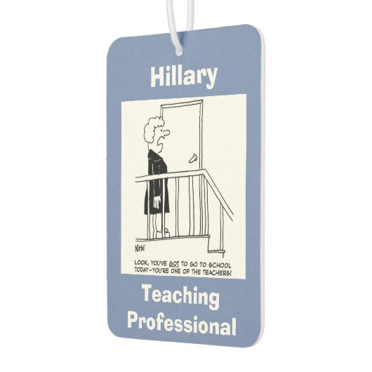 Schoolleraar wil niet naar school gaan luchtverfrisser (Links)