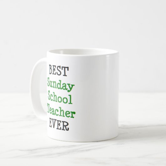 schoolleraar zondag , beste koffiemok (Voorkant links)