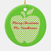 Schoolleraar's kleurrijke appels Gift Keramisch Ornament (Achterkant)